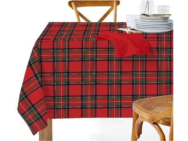 COTTON TABLE CLOTH (60"  X 90") (CLASSIC TARTAN)